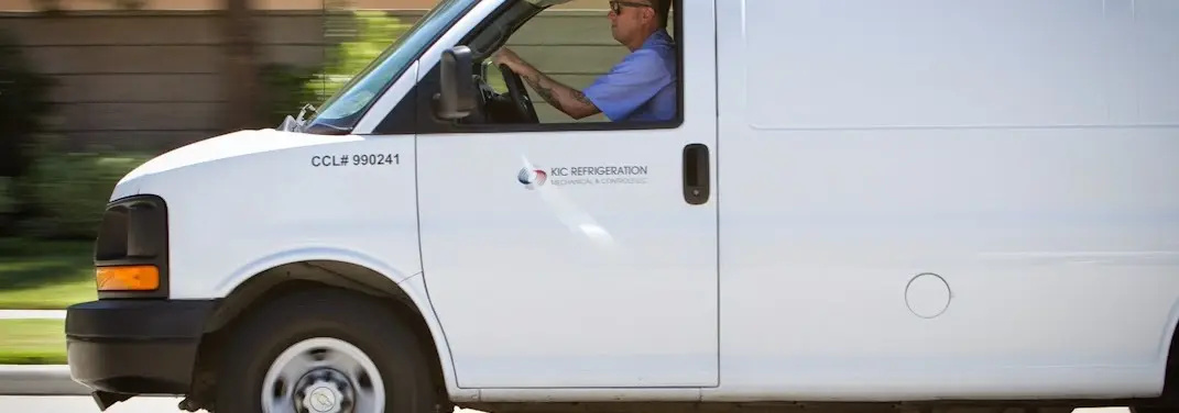 KIC Refrigeration service vehicle serving Vienna area